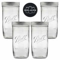 Wide Mouth 24oz Mason Jars