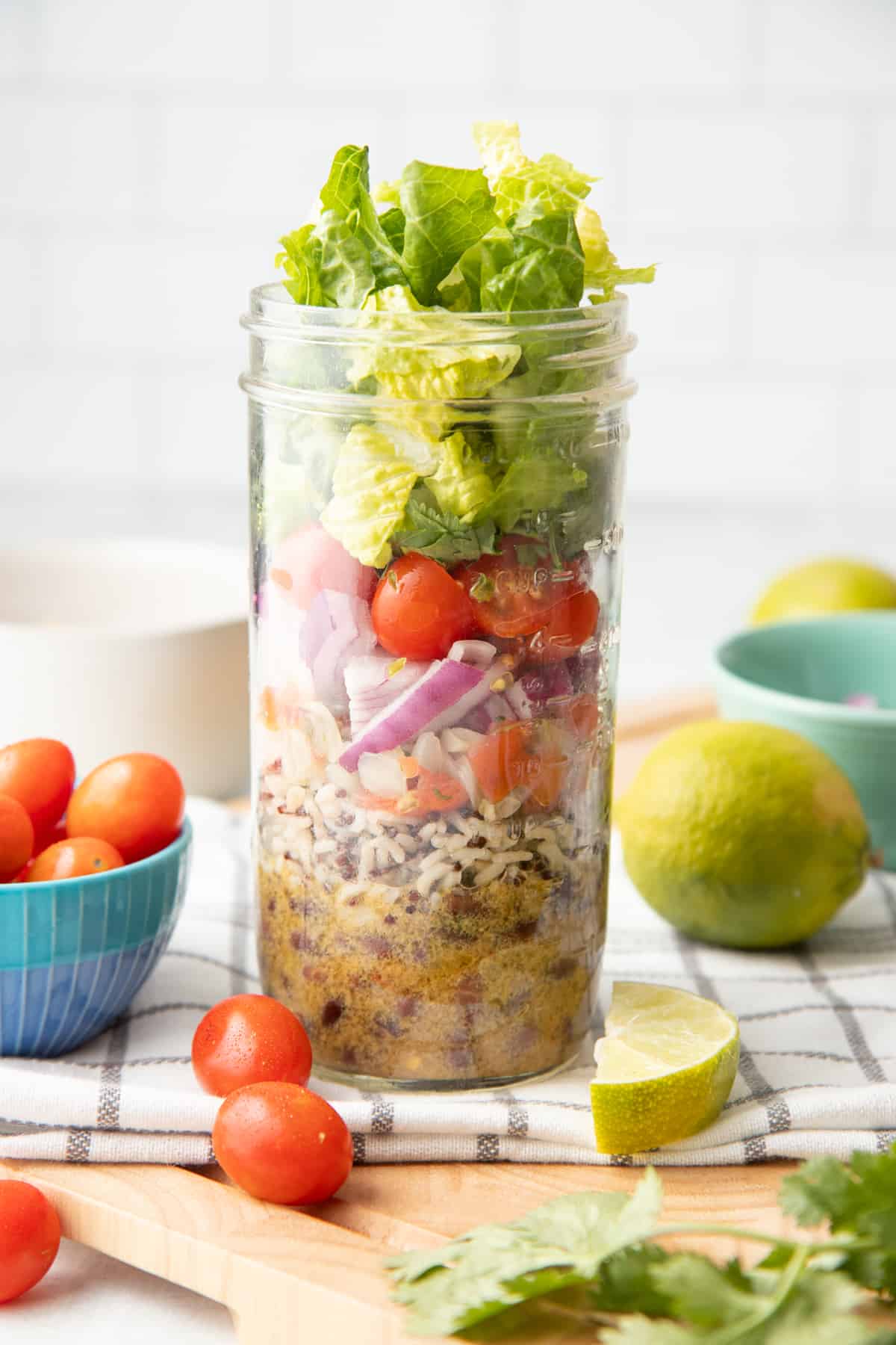 Vegetarian Taco Salad in a Jar