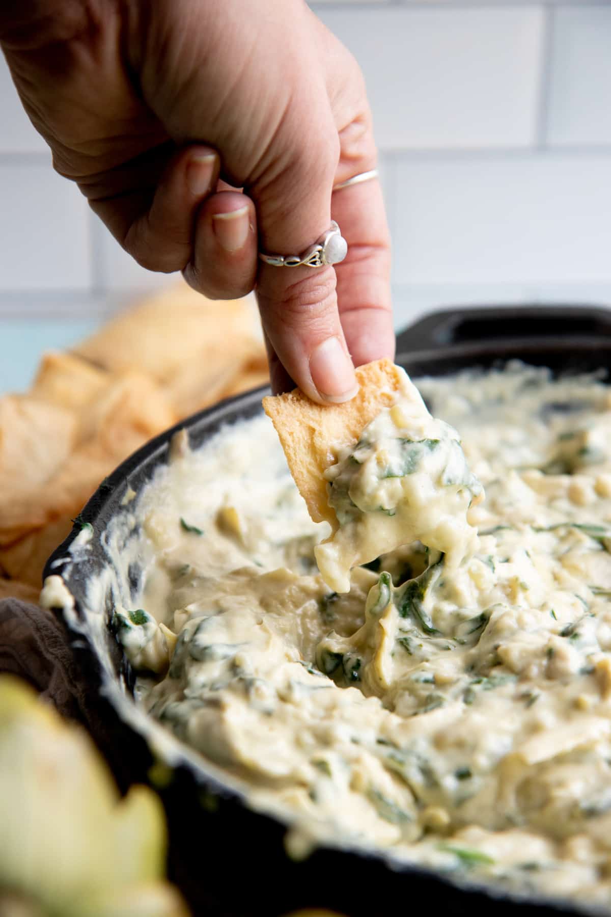 15-Minute Vegan Spinach Artichoke Dip