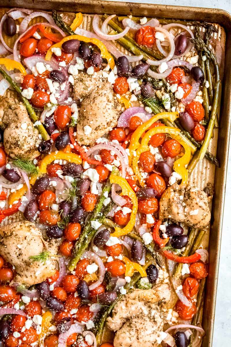 Sheet Pan Greek Chicken and Vegetables