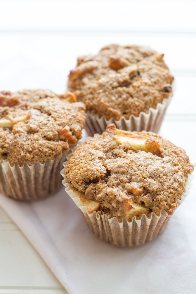 Whole Wheat Apple Raisin Muffins