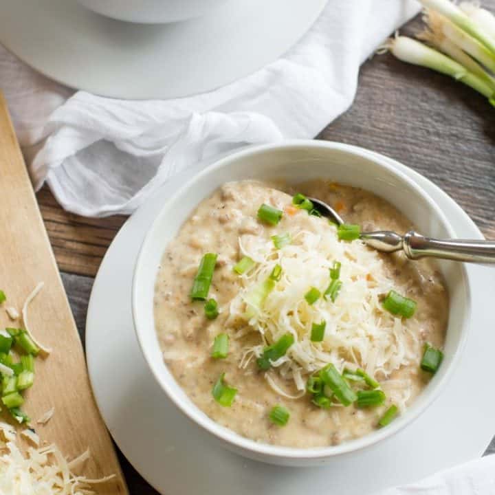 Slow Cooker Cheeseburger Potato Soup