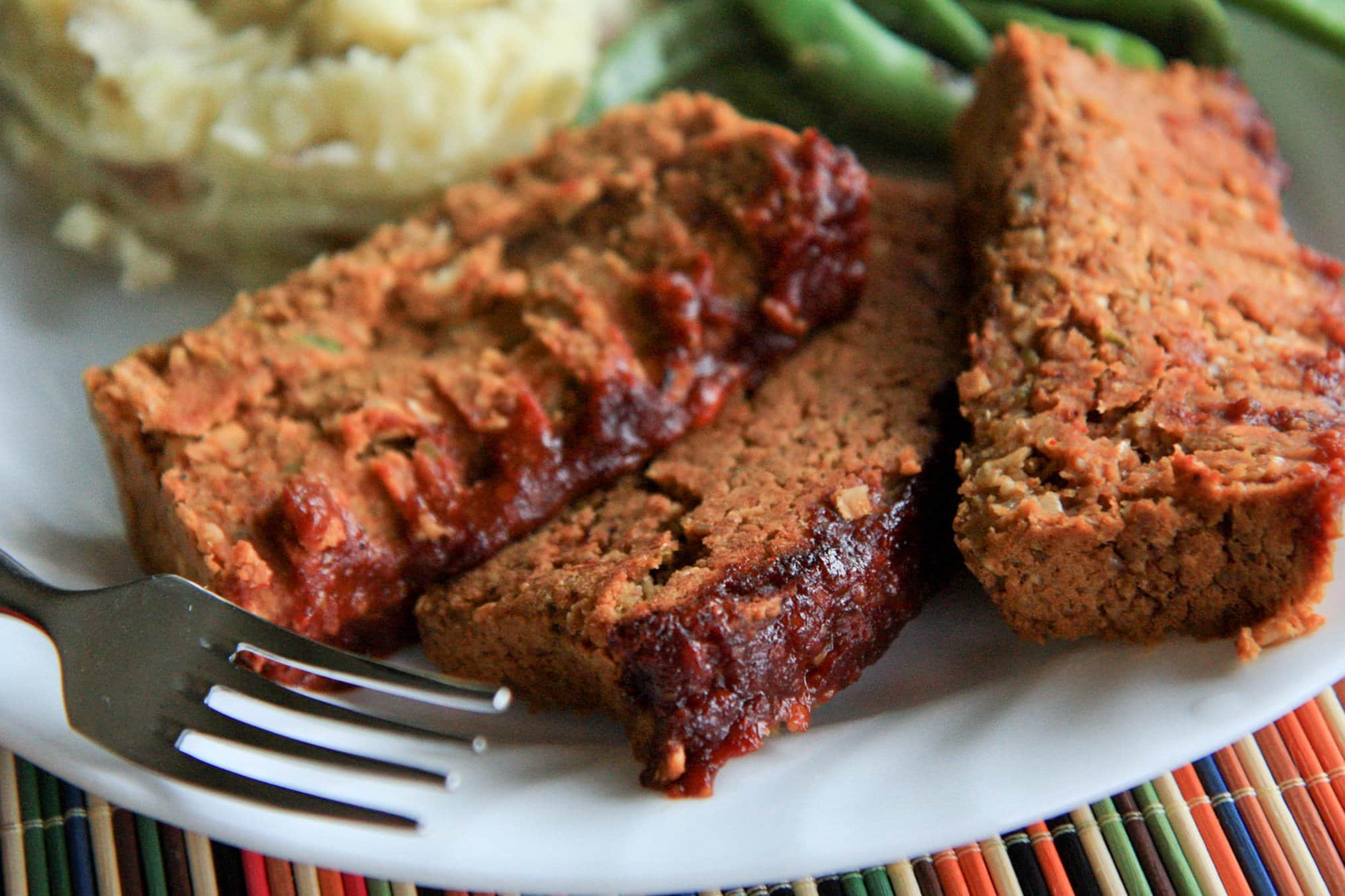 Two Bean Meatless Meatloaf (Vegan, Gluten-Free)