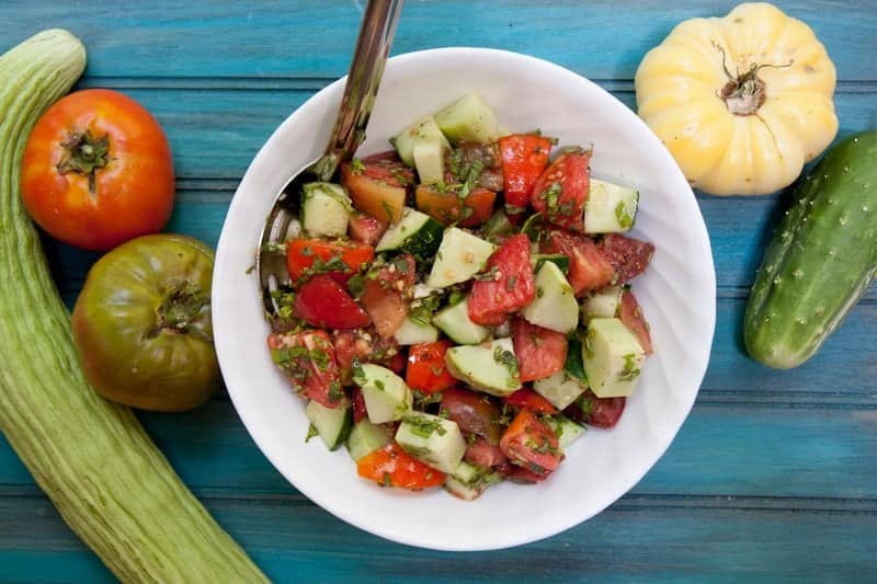 Herbed Cucumber Tomato Salad