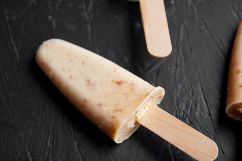 Banana Peach Yogurt Popsicles