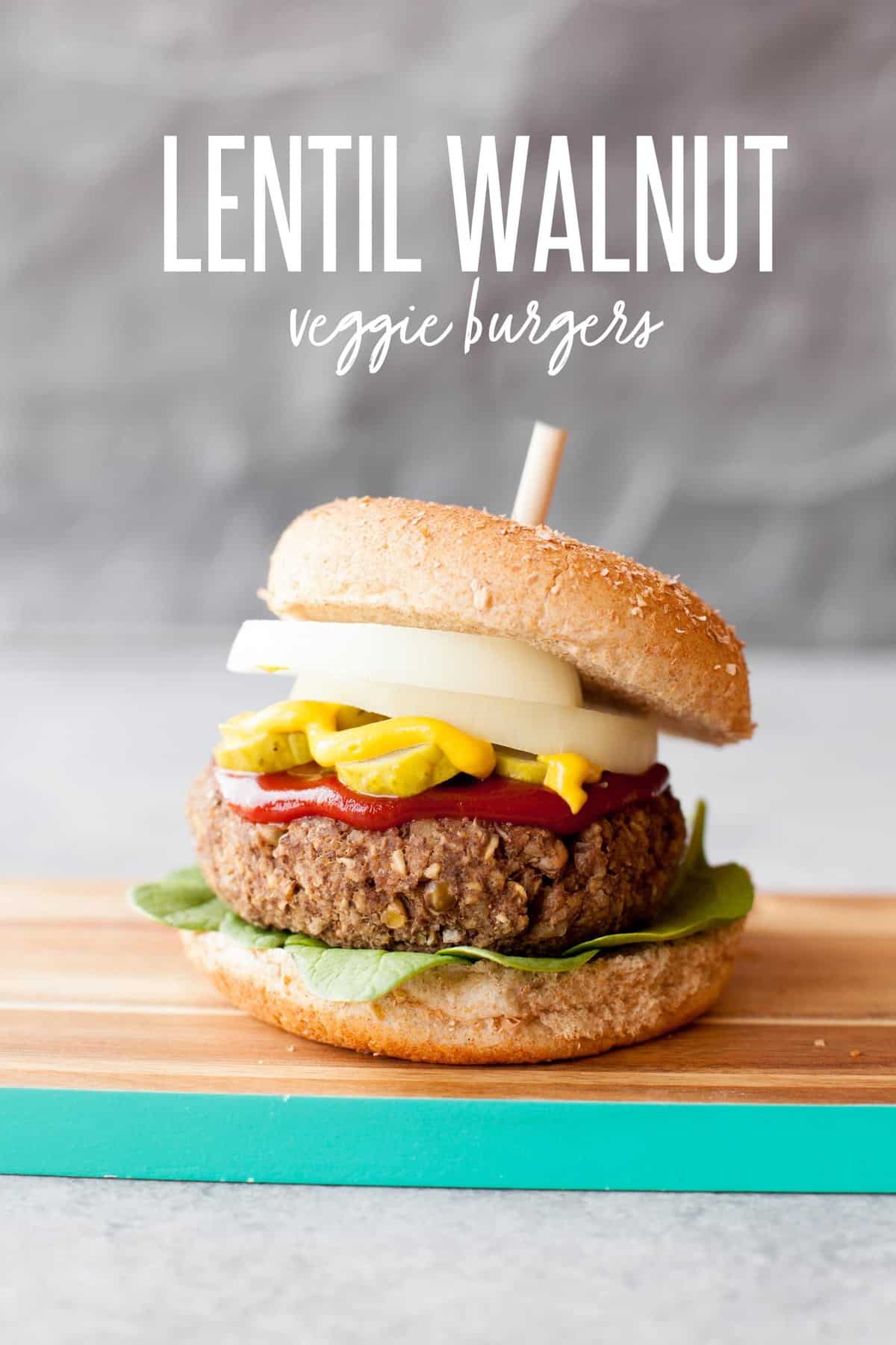 Lentil Walnut Veggie Burgers