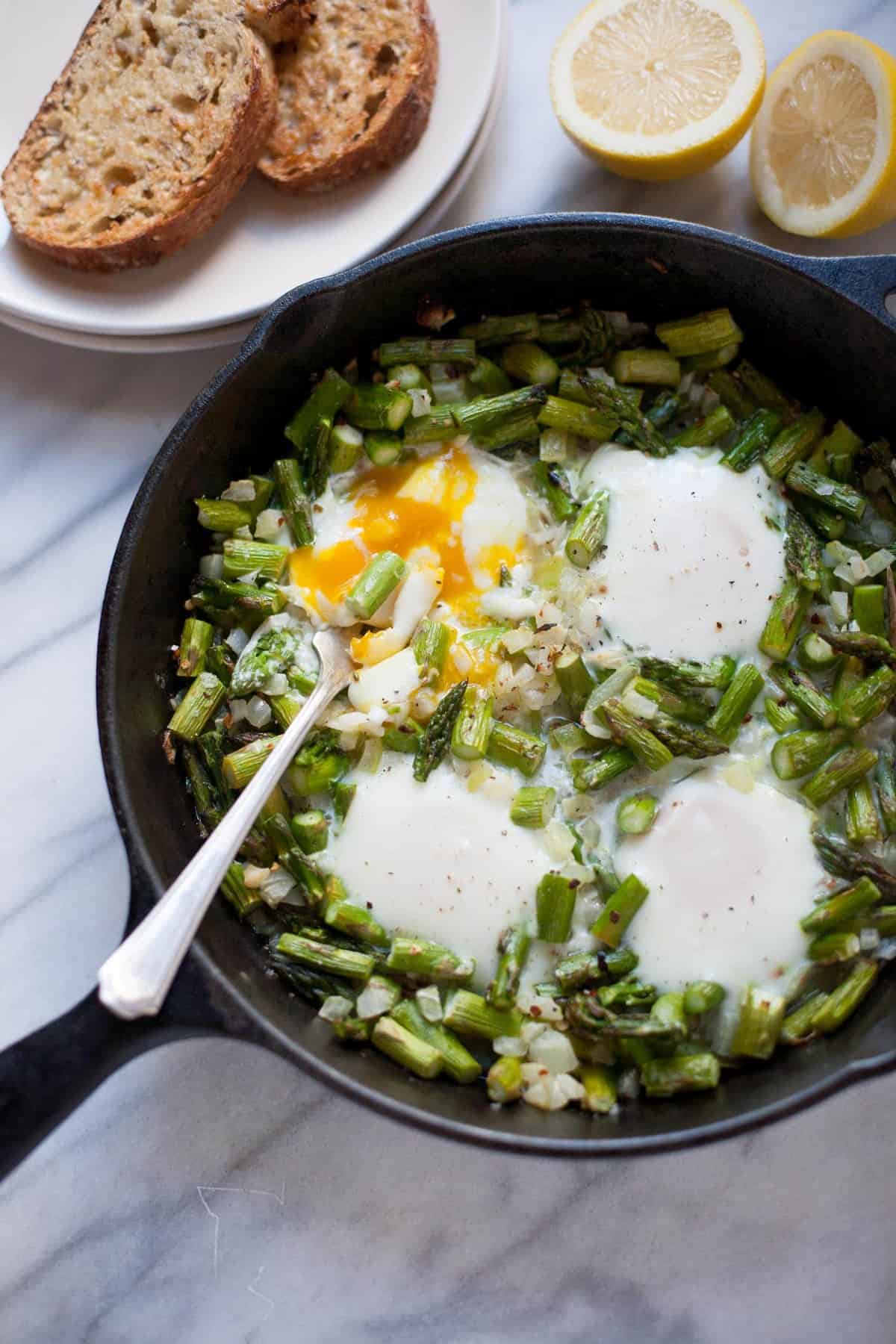 Midnight Asparagus and Eggs