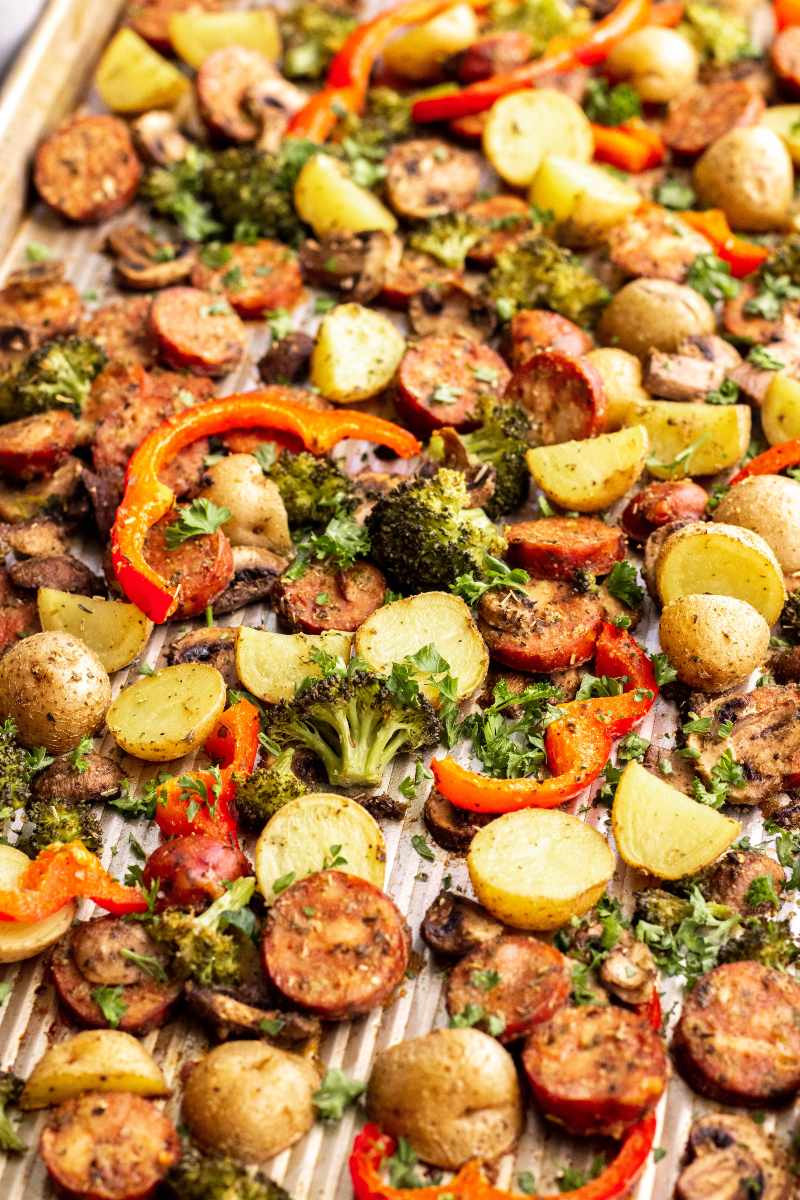 Sheet Pan Sausage And Veggies Recipe