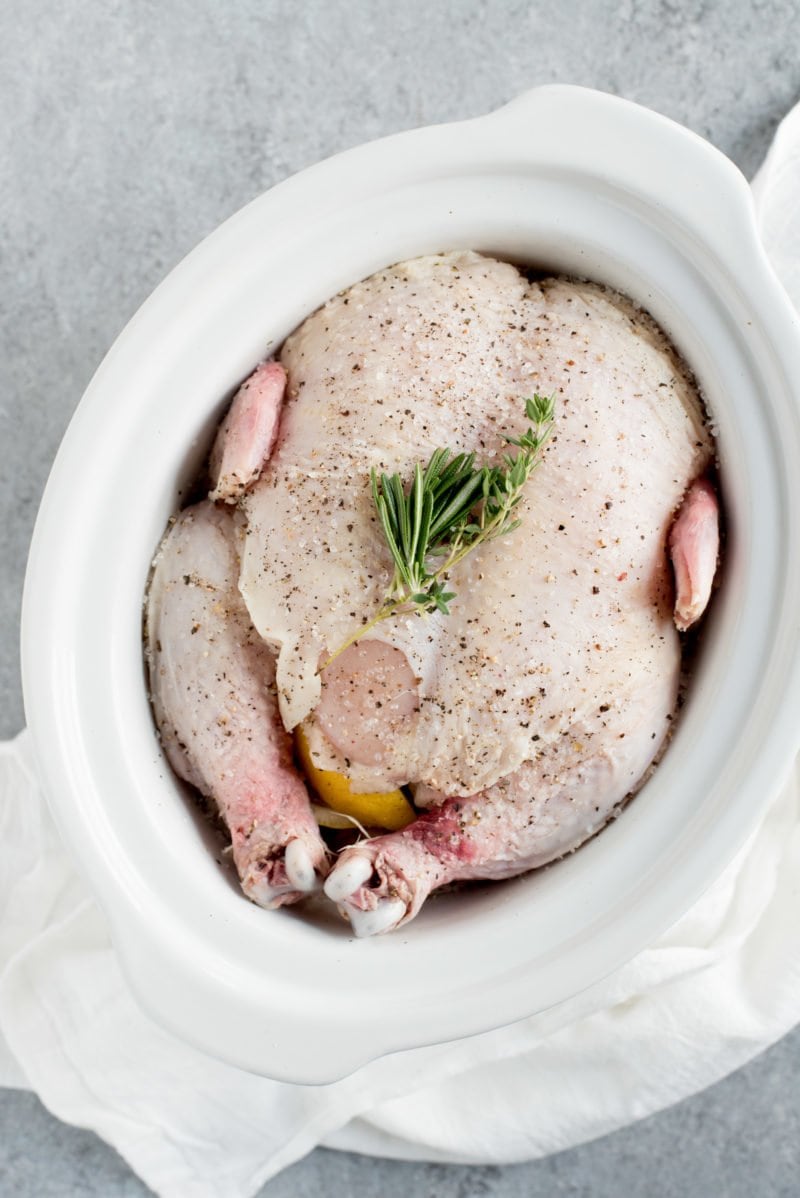 Fall Apart Slow Cooker Chicken - Raw