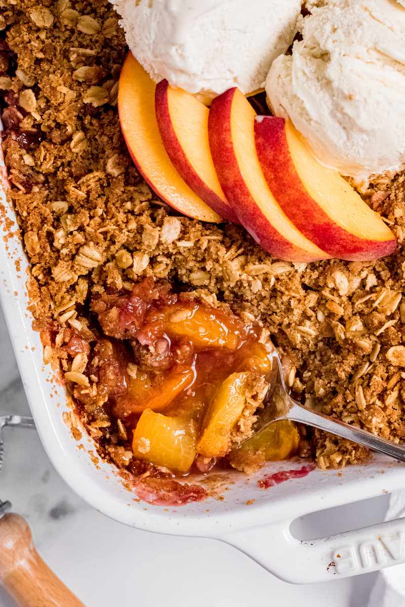 Peach Crisp Recipe (With Fresh Peaches)