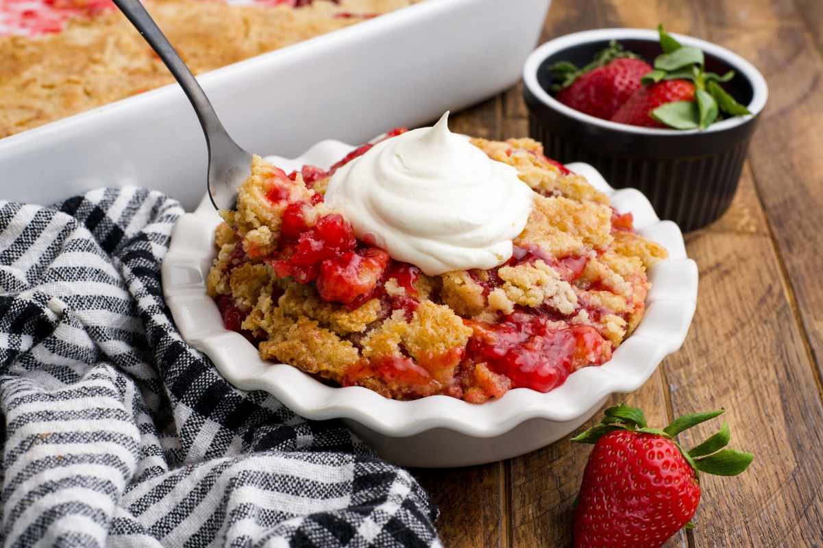 Simple Strawberry Dump Cake