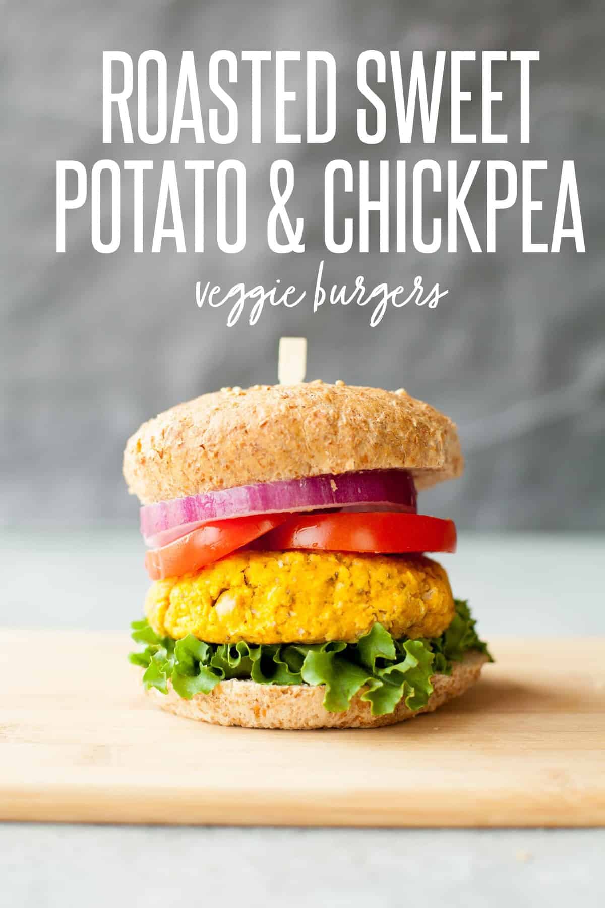 Roasted Sweet Potato and Chickpea Veggie Burgers