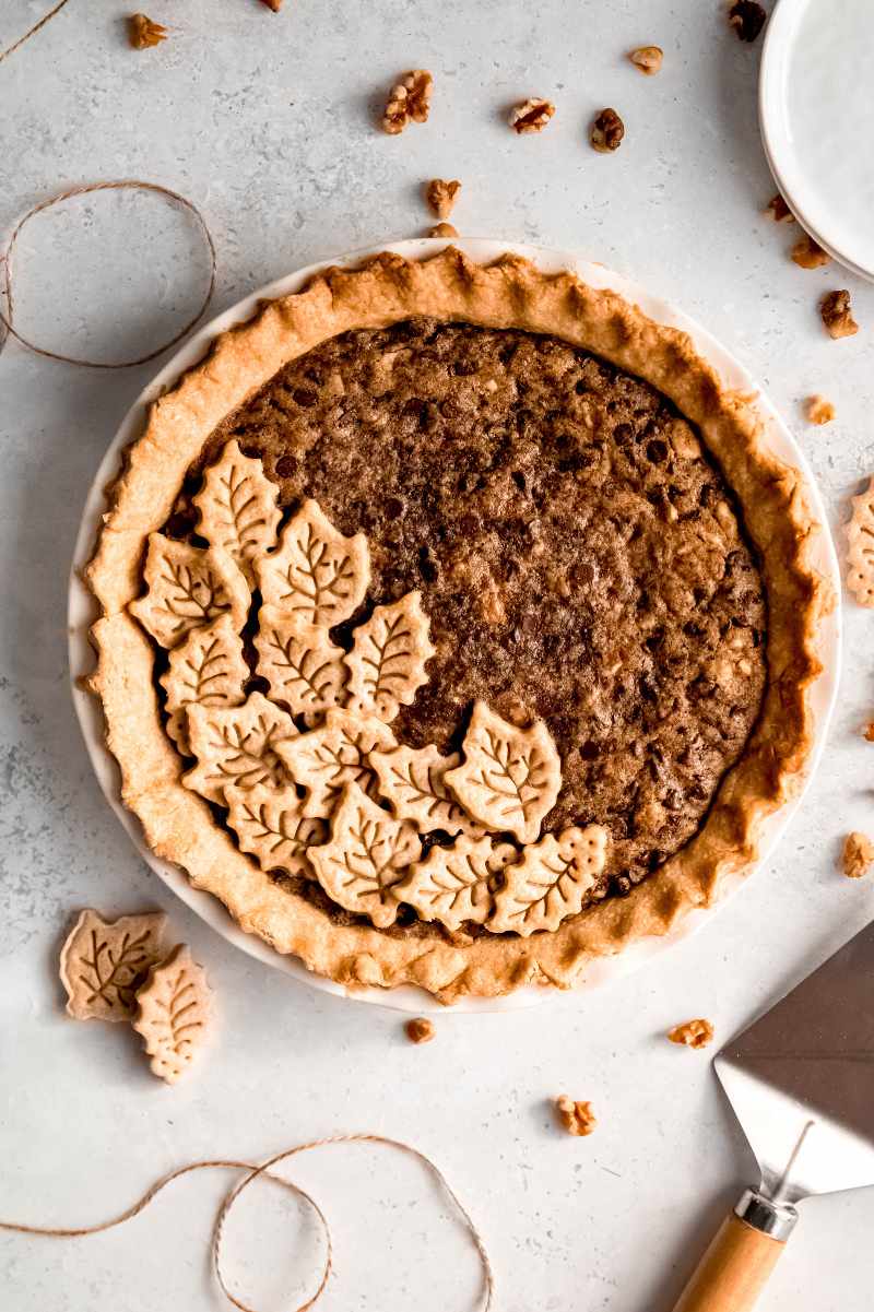 Vegan Chocolate Pie with Walnuts