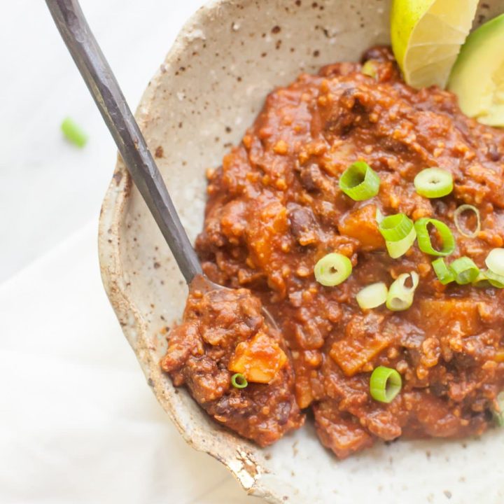 Vegan Pumpkin Black Bean Chili